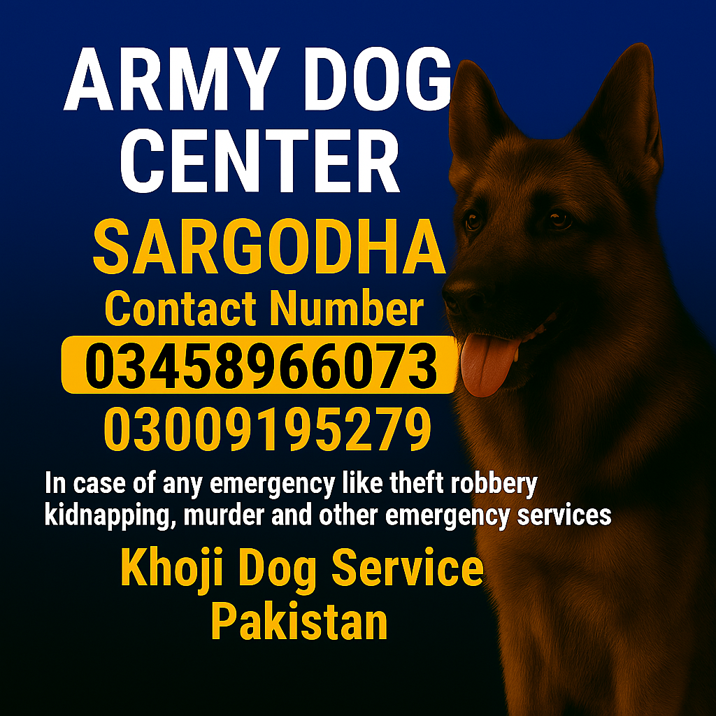 Army Dog Center Sargodha | Khoji Dogs