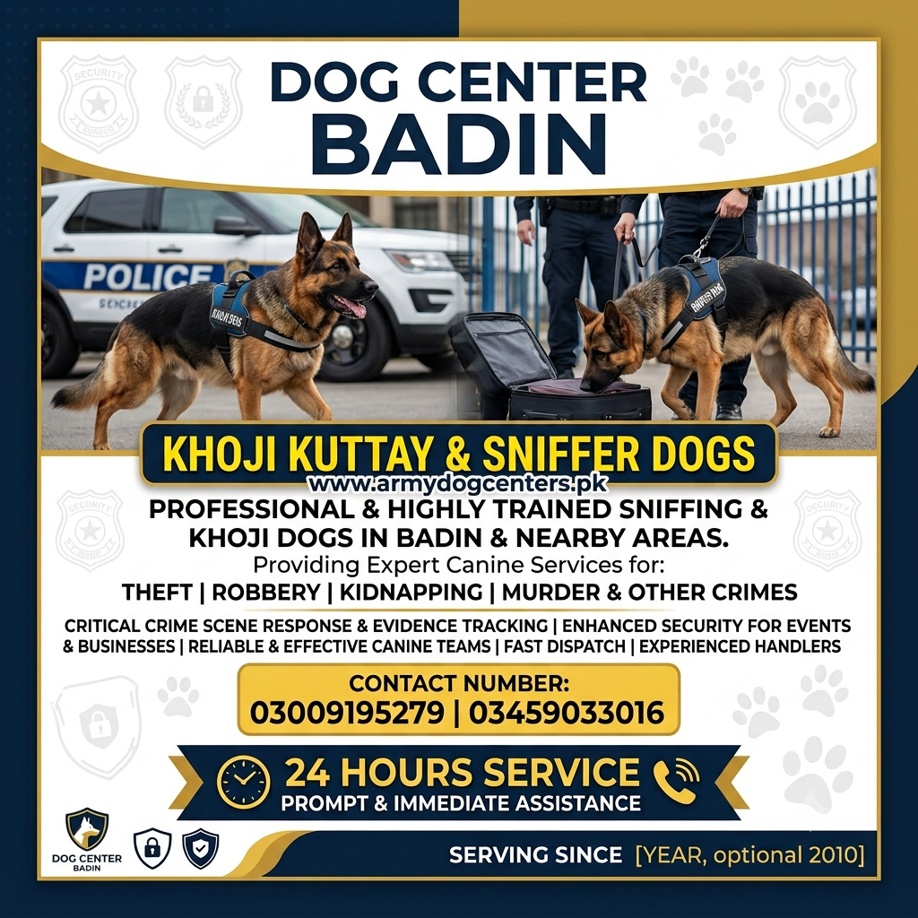 Army Dog Center Badin | Khoji Dogs Badin | Khoji Kuttay