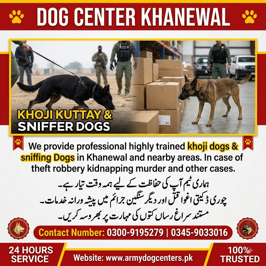 Army Dog Center Khanewal | Khoji Dog Center Khanewal | Khoji Kutta | Sniffer Dogs