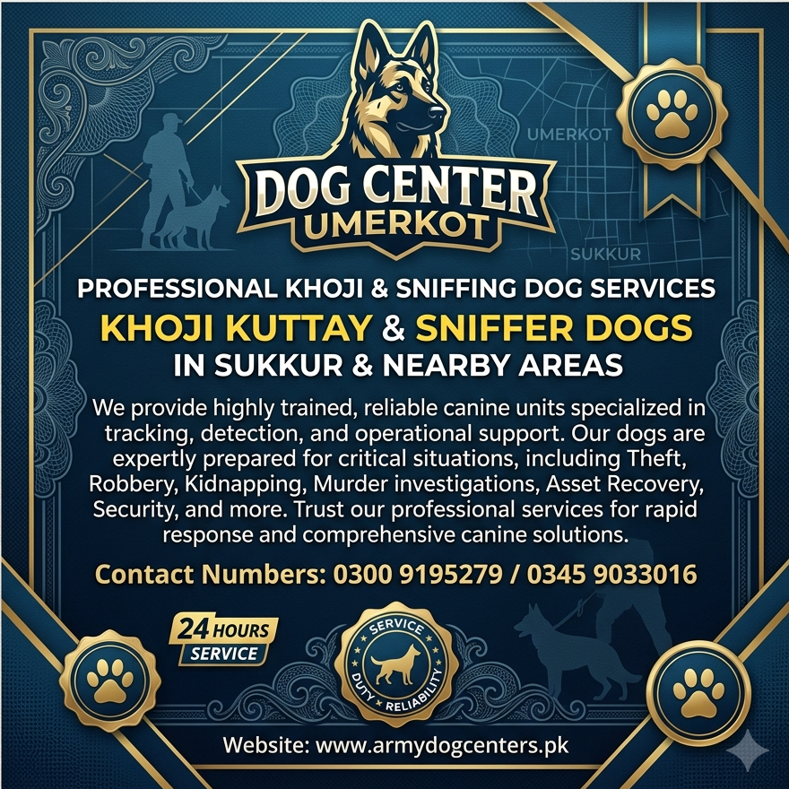 Army Dog Center Umerkot | Khoji Dogs Umerkot | Khoji Kuttay